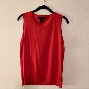 August Silk Orange Red Tank
